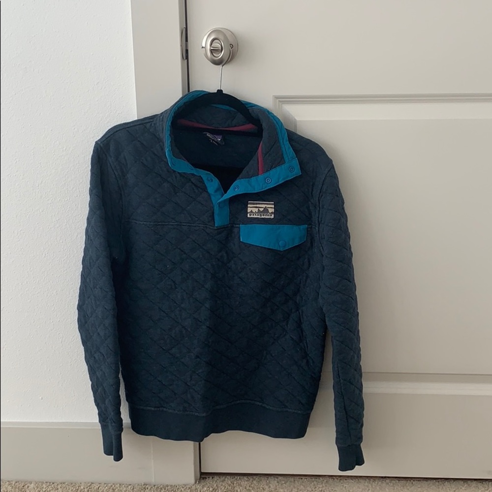 Vintage Patagonia cotton quilt snap t